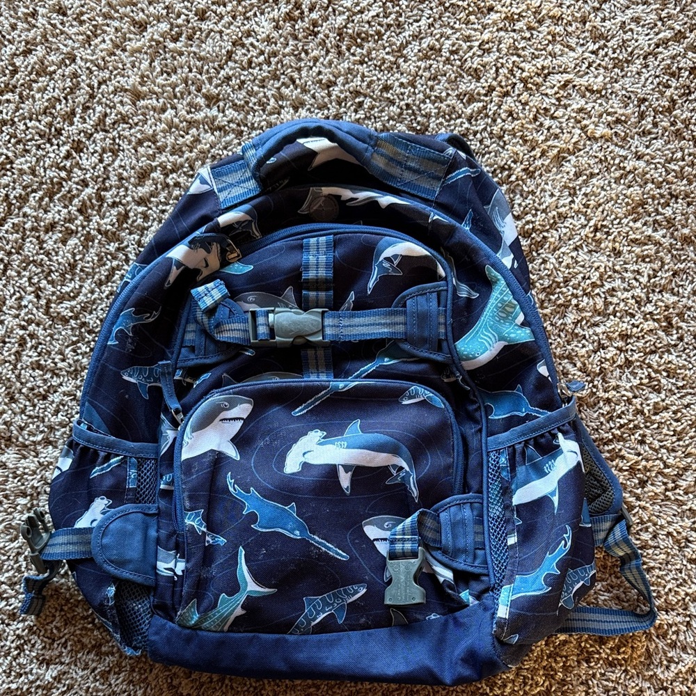 Pottery Barn Kids Blue Shark Backpack